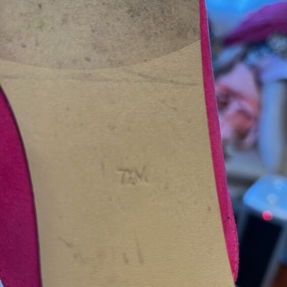 Loft #Barbie Pink Brushed Fabric Bow Slides 7.5 - Picture 8 of 8